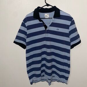 Lacoste Blue Striped Polo Shirt